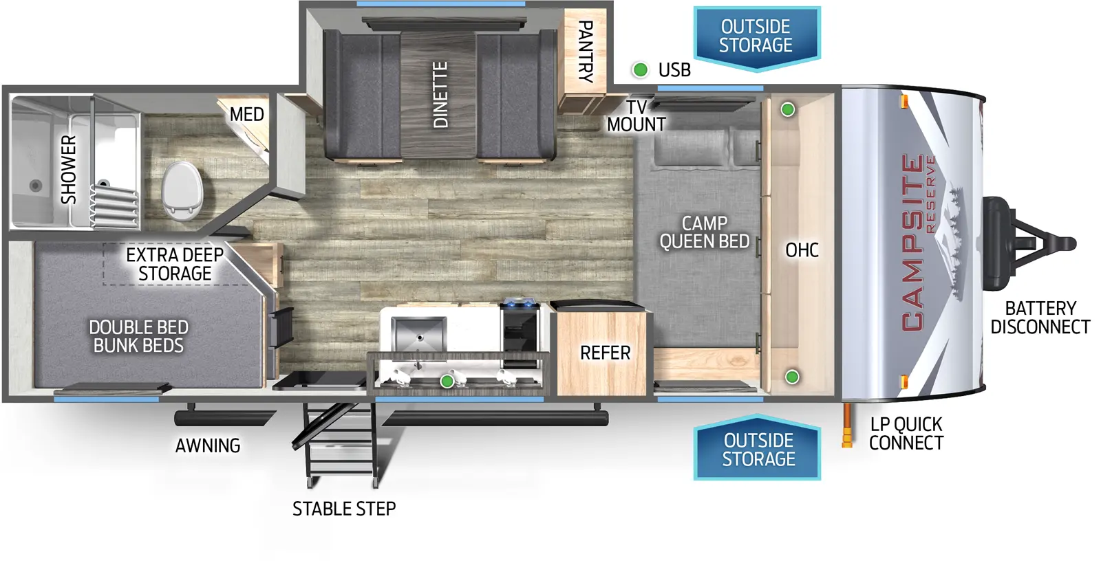 Campsite Reserve 17LS Floorplan